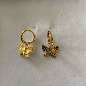 Gold Butterfly earrings